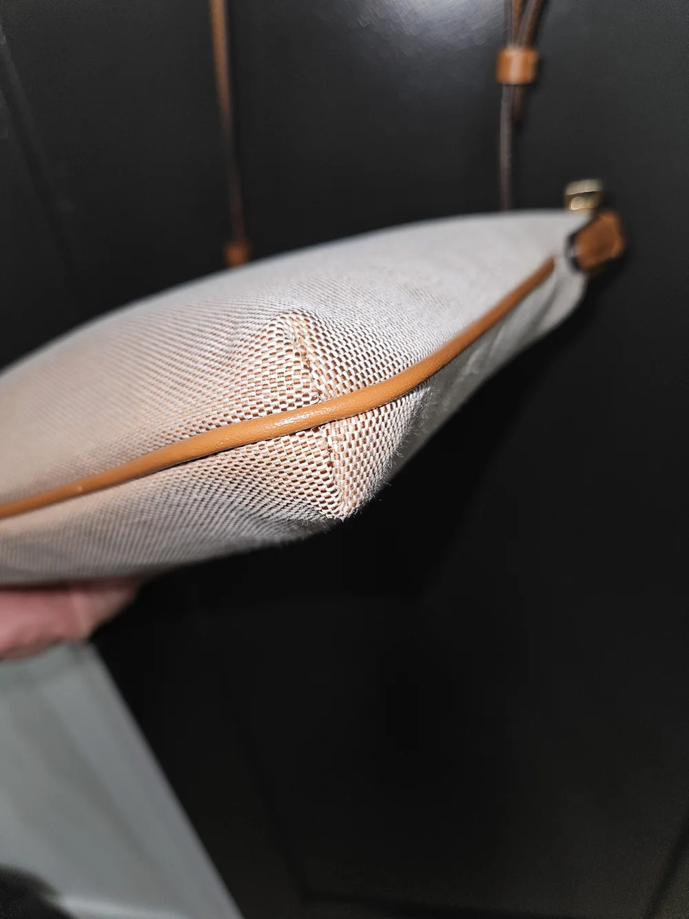 COACH Tan Canvas & Leather Crossbody Bag